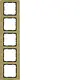 Berker 10153016 afdekraam 5-voudig B3 goud aluminium/antraciet mat