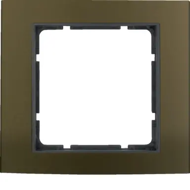 Berker 10113001 afdekraam 1-voudig B3 bruin aluminium/antraciet mat