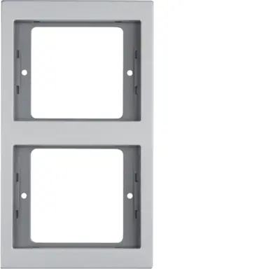 Berker 13237003 afdekraam 2-voudig verticaal K5 aluminium
