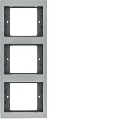 Berker 13337003 afdekraam 3-voudig verticaal K5 aluminium
