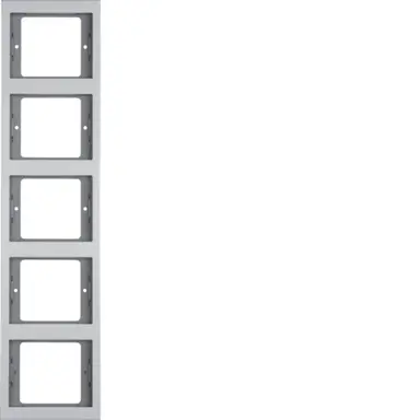 Berker 13537003 afdekraam 5-voudig verticaal K5 aluminium