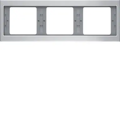 Berker 13737003 afdekraam 3-voudig horizontaal K5 aluminium
