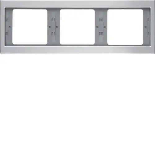 Berker 13737003 afdekraam 3-voudig horizontaal K5 aluminium