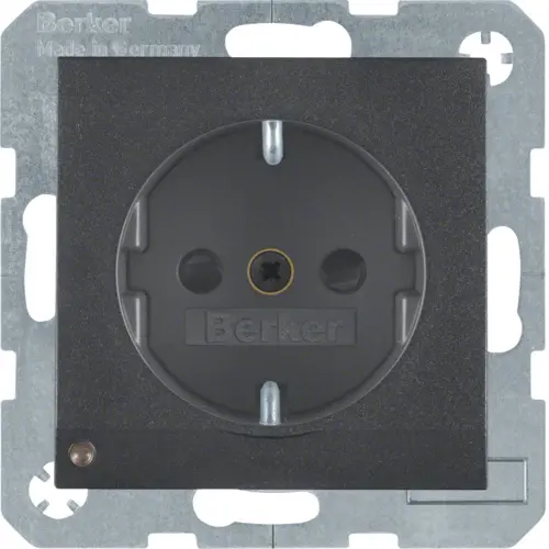 Berker 41091606 wandcontactdoos randaarde kindveilig LED-orientatielicht S1/B3/B7 antraciet mat