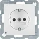 Berker 41091909 wandcontactdoos randaarde kindveilig LED-orientatielicht S1/B3/B7 wit mat