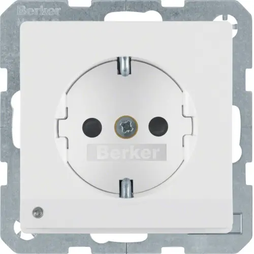 Berker 41096089 wandcontactdoos randaarde kindveilig LED-orientatielicht Q1/Q3/Q7 wit