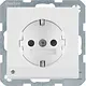 Berker 41096089 wandcontactdoos randaarde kindveilig LED-orientatielicht Q1/Q3/Q7 wit