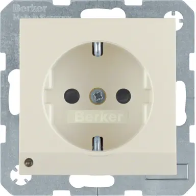 Berker 41098982 wandcontactdoos randaarde kindveilig LED-orientatielicht S1/B3/B7 creme glans