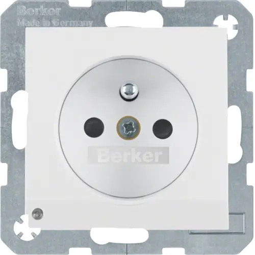 Berker 6765101909 wandcontactdoos penaarde kindveilig LED-orientatielicht S1/B3/B7 wit mat