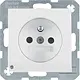 Berker 6765101909 wandcontactdoos penaarde kindveilig LED-orientatielicht S1/B3/B7 wit mat