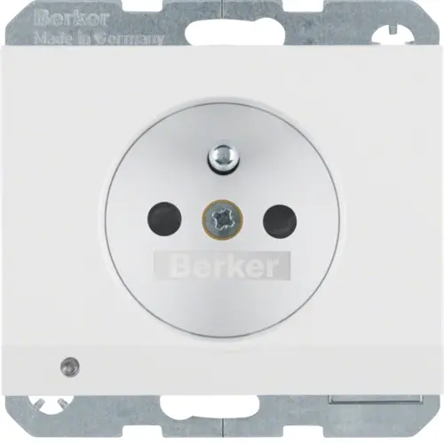 Berker 6765107009 wandcontactdoos penaarde kindveilig LED-orientatielicht K1 wit