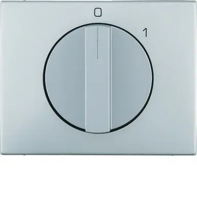 Berker 11507103 draaiknop voor draaischakelaar aan/uit met opdruk 0-1 K5 aluminium