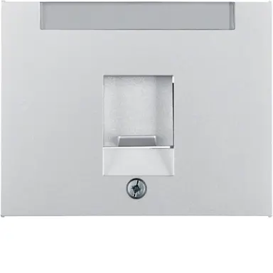 Berker 11707003 centraalplaat modular jack 1-voudig K5 aluminium