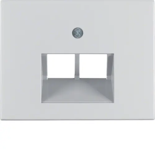 Berker 14097003 centraalplaat RJ45 wandcontactdoos 2-voudig K5 aluminium