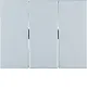 Berker 14657003 schakelwip 3-voudig K5 aluminium