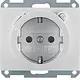 Berker 47087003 wandcontactdoos randaarde kindveilig aardlekschakelaar K5 aluminium
