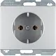 Berker 47157003 wandcontactdoos randaarde K5 aluminium