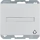 Berker 47527103 wandcontactdoos randaarde kindveilig klapdeksel tekstveld K5 aluminium