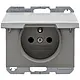 Berker 6768777103 wandcontactdoos penaarde kindveilig klapdeksel K5 aluminium