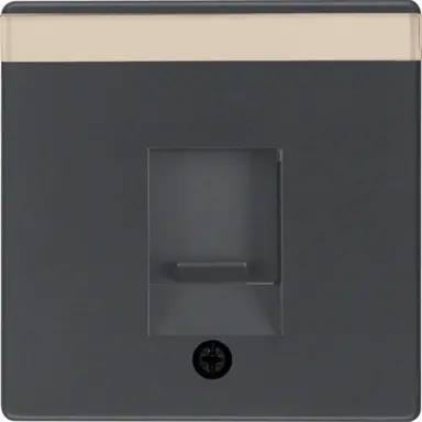 Berker 11706086 centraalplaat modular jack 1-voudig Q1/Q3/Q7 antraciet
