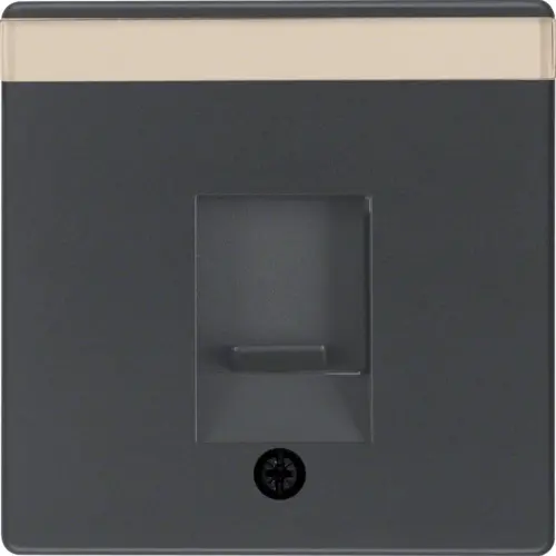 Berker 11706086 centraalplaat modular jack 1-voudig Q1/Q3/Q7 antraciet