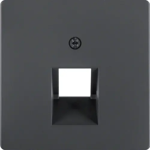 Berker 14076086 centraalplaat RJ45 wandcontactdoos 1-voudig Q1/Q3/Q7 antraciet