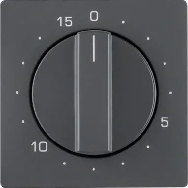 Berker 16326086 draaiknop tijdschakelaar 15 minuten Q1/Q3/Q7 antraciet