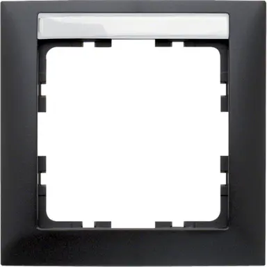 Berker 10119969 afdekraam 1-voudig met tekstveld S1 antraciet mat