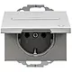 Berker 47487103 wandcontactdoos randaarde kindveilig klapdeksel 45 graden draaibaar K5 aluminium