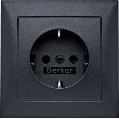 Berker 47229949 wandcontactdoos randaarde kindveilig voor afzonderlijke montage S1/B3/B7 antraciet mat