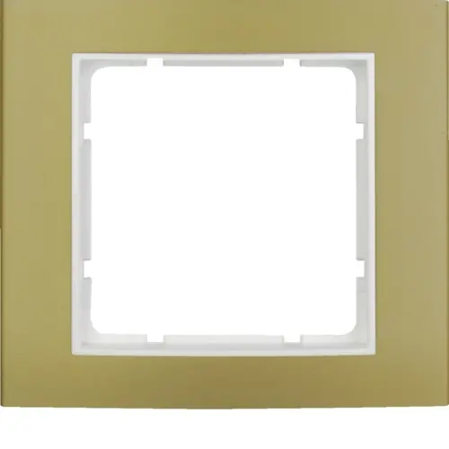 Berker 10113046 afdekraam 1-voudig B3 goud aluminium/wit mat