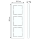 Berker 10139939 afdekraam 3-voudig S1 aluminium mat
