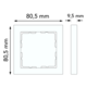 Berker 10119959 afdekraam 1-voudig met tekstveld S1 aluminium mat