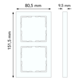 Berker 10129959 afdekraam 2-voudig verticaal met tekstveld S1 aluminium mat