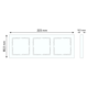 Berker 10239959 afdekraam 3-voudig horizontaal met tekstveld S1 aluminium mat