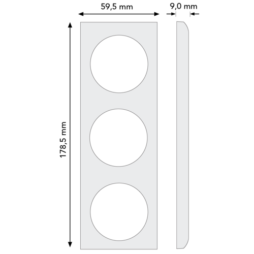 Berker 918192515 Integro Flow afdekraam 3-voudig antraciet mat