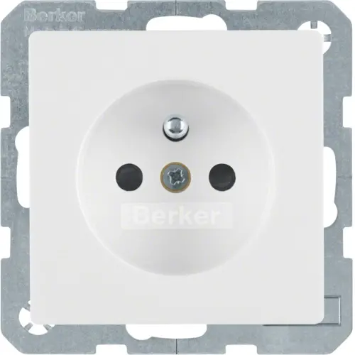 Berker 6765766089 wandcontactdoos penaarde kindveilig schroefklem Q1/Q3/Q7 wit