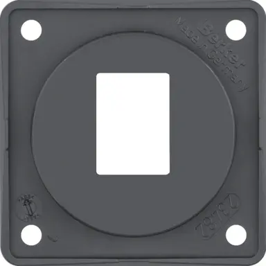 Berker 945572505 Integro Flow draagplaat 1-voudig voor AMP modulaire jacks antraciet glans
