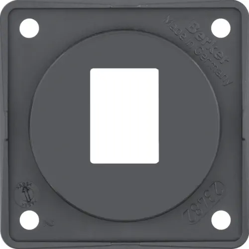 Berker 945572505 Integro Flow draagplaat 1-voudig voor AMP modulaire jacks antraciet glans