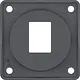 Berker 945572505 Integro Flow draagplaat 1-voudig voor AMP modulaire jacks antraciet glans