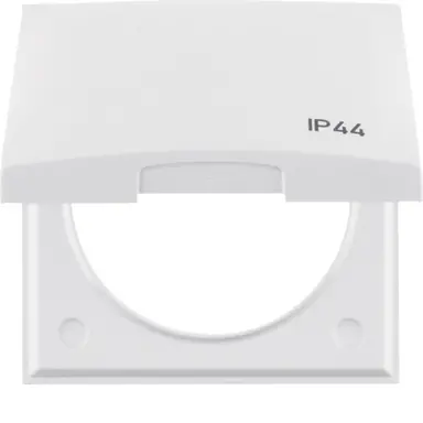 Berker 918282599 Integro Flow afdekraam 1-voudig met klapdeksel wit glans IP44
