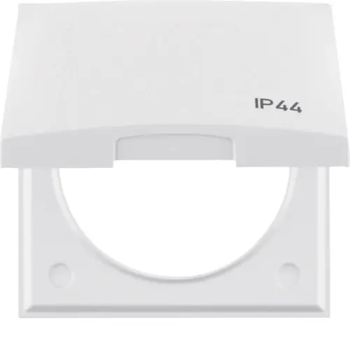 Berker 918282599 Integro Flow afdekraam 1-voudig met klapdeksel wit glans IP44