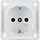 Berker 941952502 Integro Flow wandcontactdoos randaarde kindveilig schroefklemmen wit mat