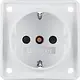 Berker 941952502 Integro Flow wandcontactdoos randaarde kindveilig schroefklemmen wit mat