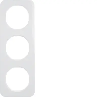 Berker 10132189 afdekraam 3-voudig R1 wit