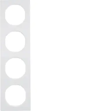 Berker 10142289 afdekraam 4-voudig R3 wit