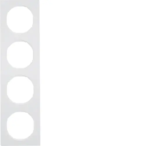 Berker 10142289 afdekraam 4-voudig R3 wit