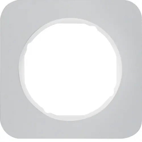 Berker 10112174 afdekraam 1-voudig R1 aluminium wit