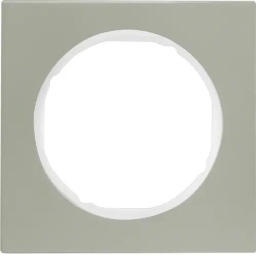 Berker 10112214 afdekraam 1-voudig R3 edelstaal/wit