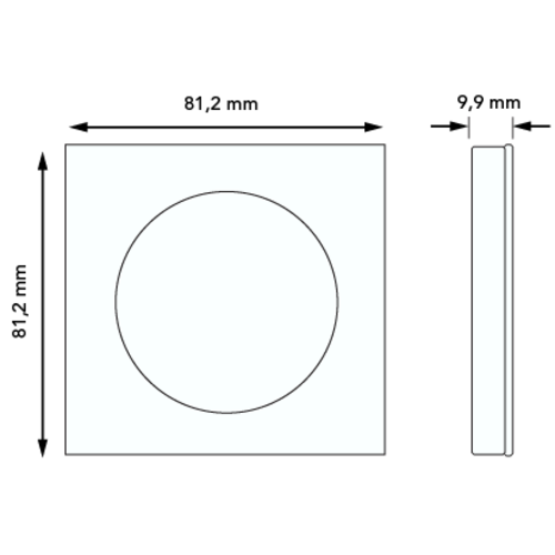 Berker 10112216 afdekraam 1-voudig R3 glas zwart